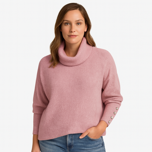 Women's Neck Sweater – Soft Elegance & Autumn Comfort