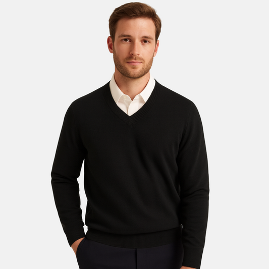 V-Neck Sweater for Men – Timeless Softness and Modern Elegance